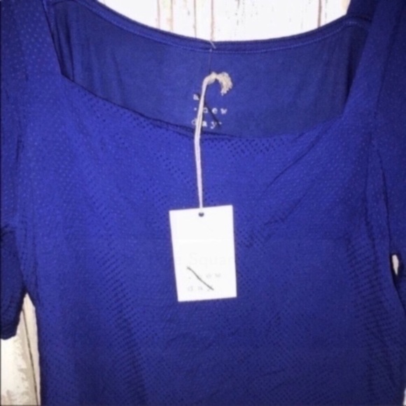 NWT A New Day Blue Square Neck Blouse - Picture 4 of 6
